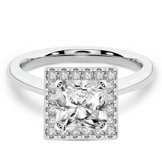 Harriet Halo 2mm Lab Diamond Ring front view