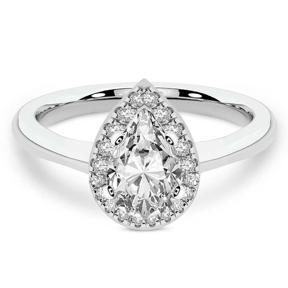 Harriet Halo 2mm Lab Diamond Ring front view