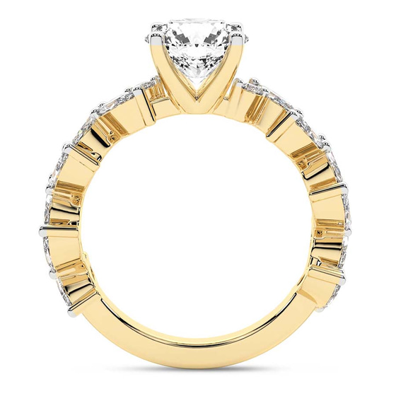Hester Petite Side Stone Lab Diamond Ring