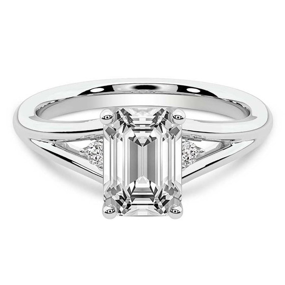Erica Swan Split Shank Lab Diamond Ring front view