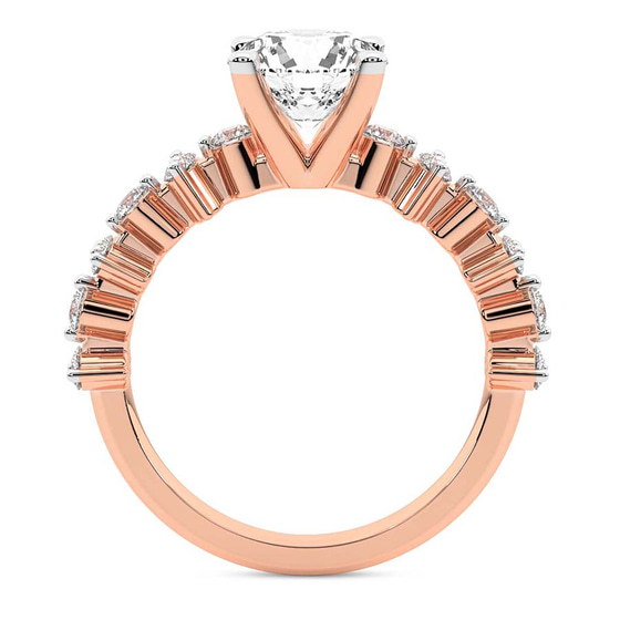 Dorothea Side Stone Lab Diamond Ring
