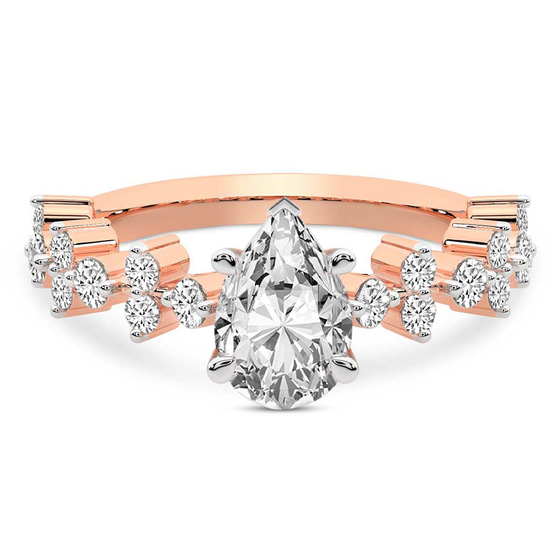 Dorothea Side Stone Lab Diamond Ring
