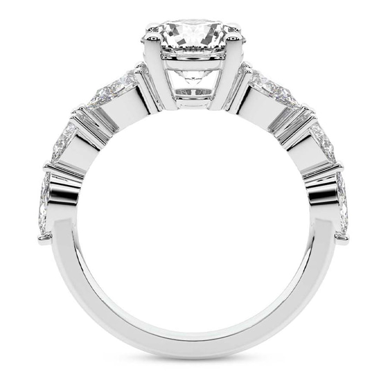 Frances Side Stone Lab Diamond Ring