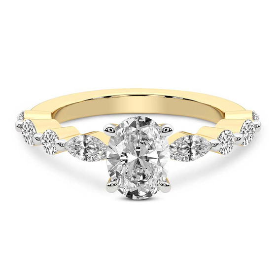 Pamela Eternity Side Stone Lab Diamond Ring