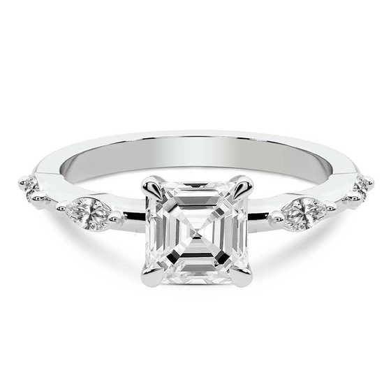 Sheryl Marquise Side Stone Lab Diamond Ring