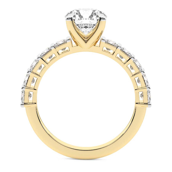 Keziah Side Stone Princess Lab Diamond Ring
