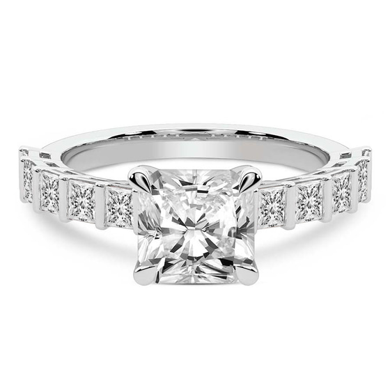 Keziah Side Stone Princess Lab Diamond Ring