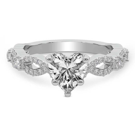 Aristea Elite Milgrain Lab Diamond Ring front view