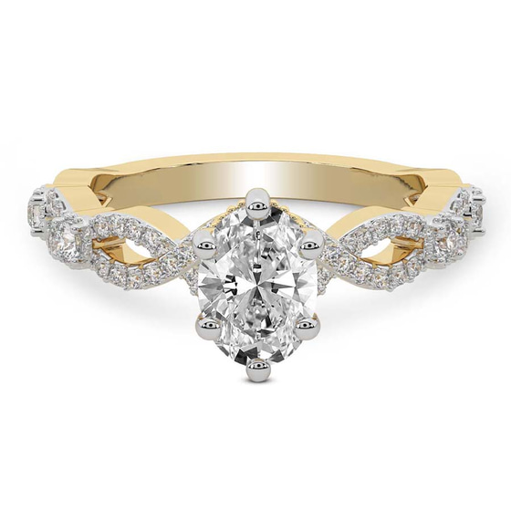 Aristea Elite Milgrain Lab Diamond Ring front view
