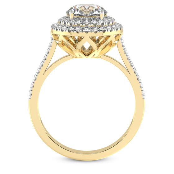 Arya Double Halo Lab Diamond Ring