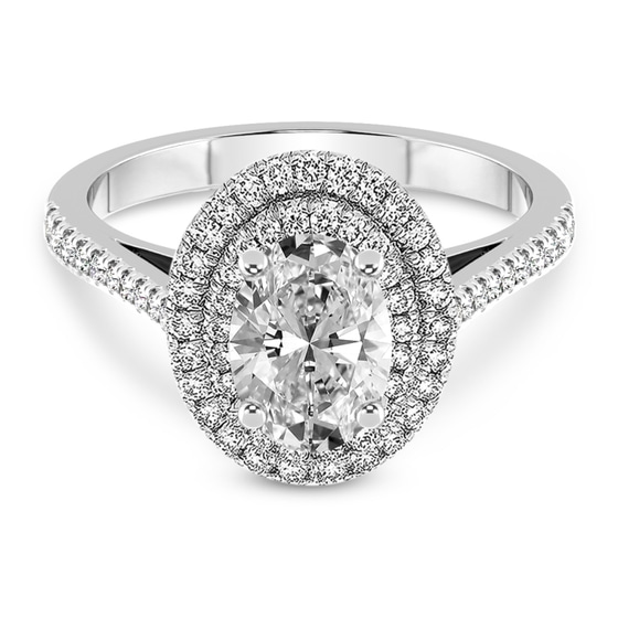 Arya Double Halo Lab Diamond Ring