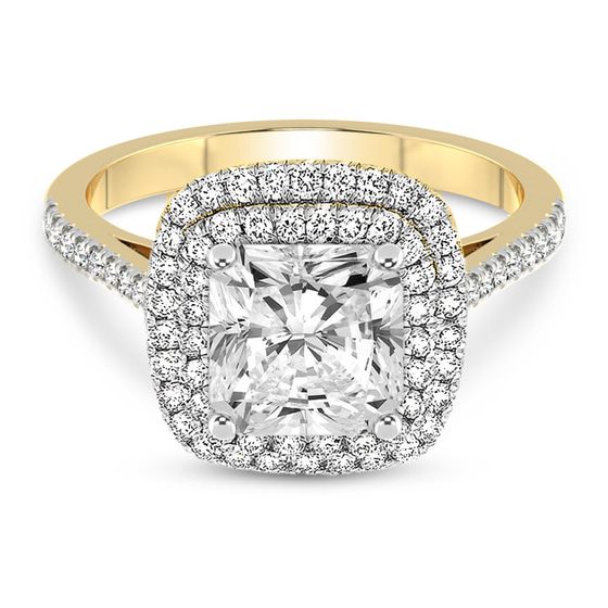 Arya Double Halo Lab Diamond Ring