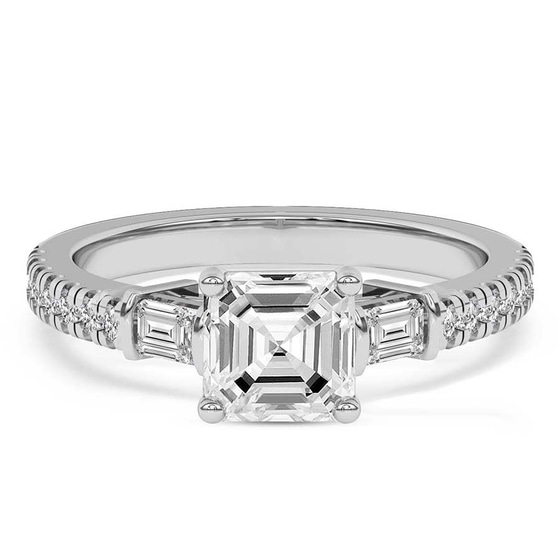 Opalina Charm Side Stone Lab Diamond Ring