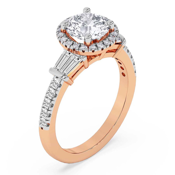 Liora Cascade Halo Lab Diamond Ring top view
