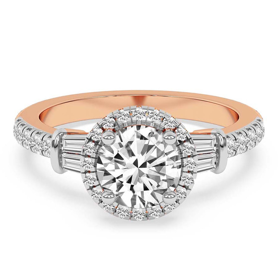 Liora Cascade Halo Lab Diamond Ring front view