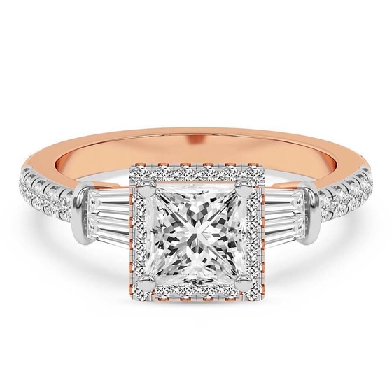 Liora Cascade Halo Lab Diamond Ring front view