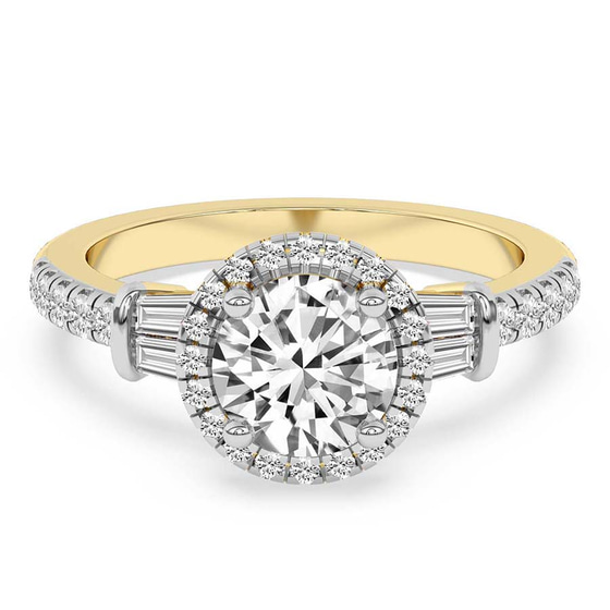 Liora Cascade Halo Lab Diamond Ring front view