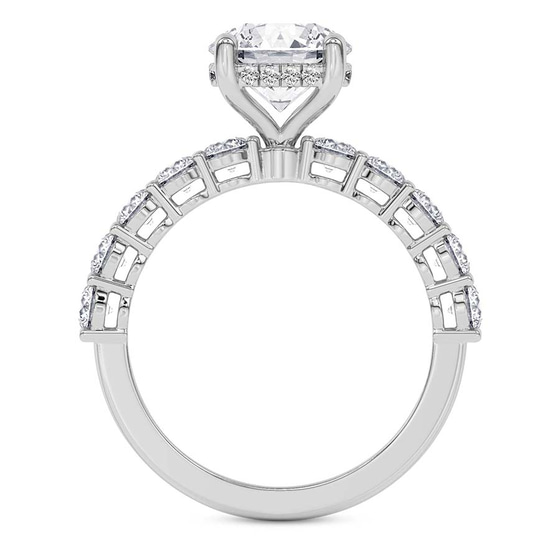 Elinor Side Round Lab Diamond Ring