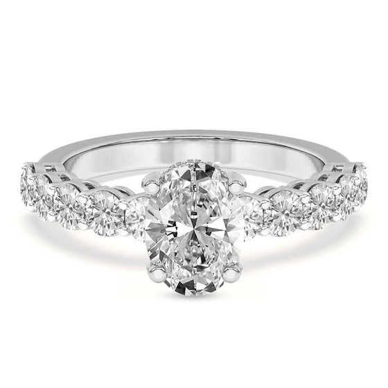 Elinor Side Round Lab Diamond Ring front view