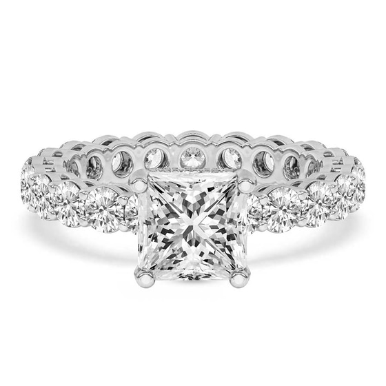 Georgiana Side Round Lab Diamond Ring front view