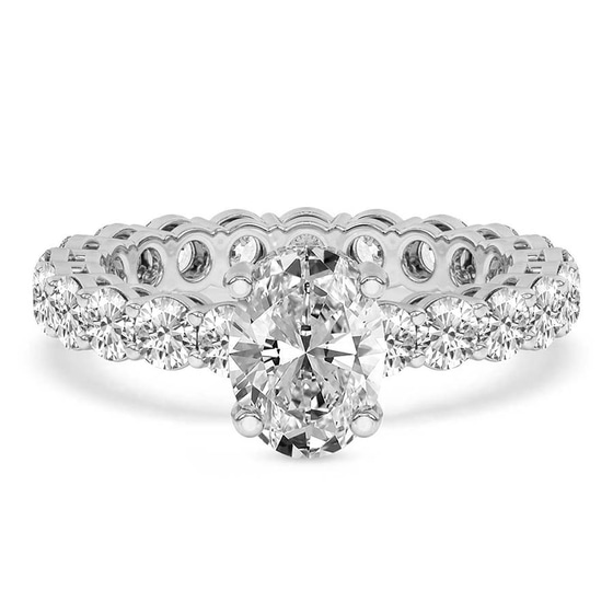 Georgiana Side Round Lab Diamond Ring front view