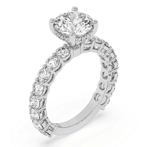 Arabella Side Round Lab Diamond Ring left view