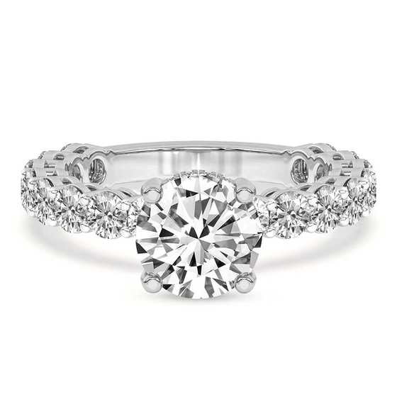 Arabella Side Round Lab Diamond Ring front view