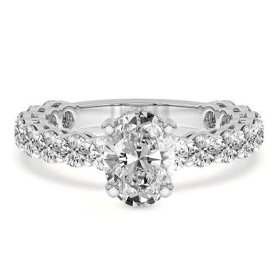 Arabella Side Round Lab Diamond Ring front view