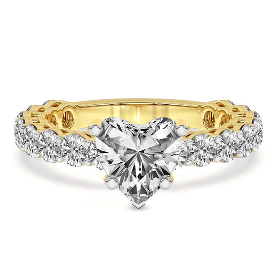 Arabella Side Round Lab Diamond Ring front view