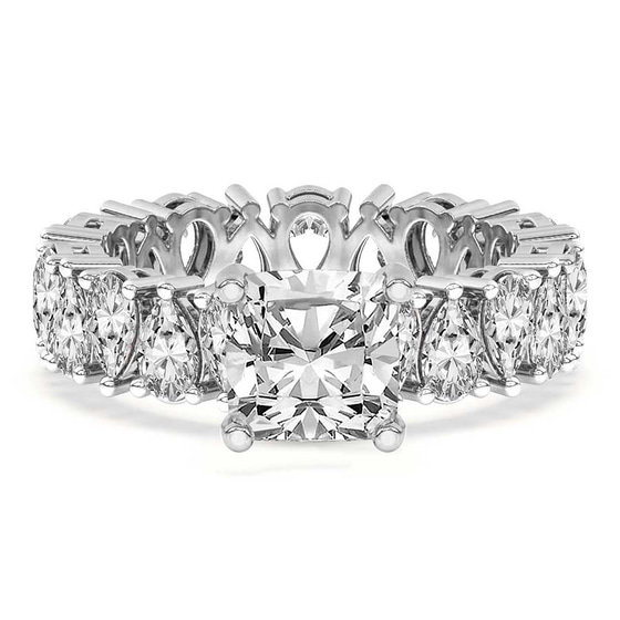 Cordelia Side Pear Lab Diamond Ring front view
