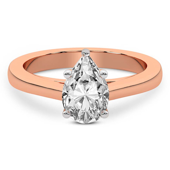 Teagan Solitaire 1.5mm Lab Diamond Ring front view