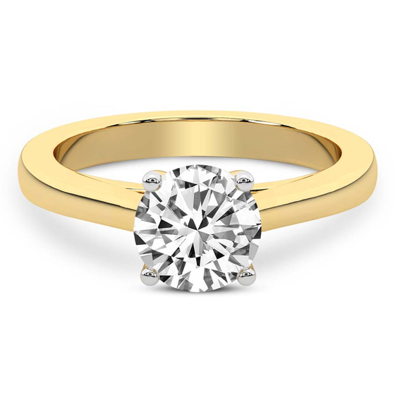 Teagan Solitaire 1.5mm Lab Diamond Ring front view