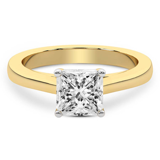 Teagan Solitaire 1.5mm Lab Diamond Ring front view