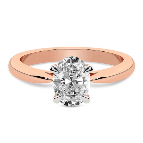 Azalea Classic Solitaire 1.5mm Lab Diamond Ring front view