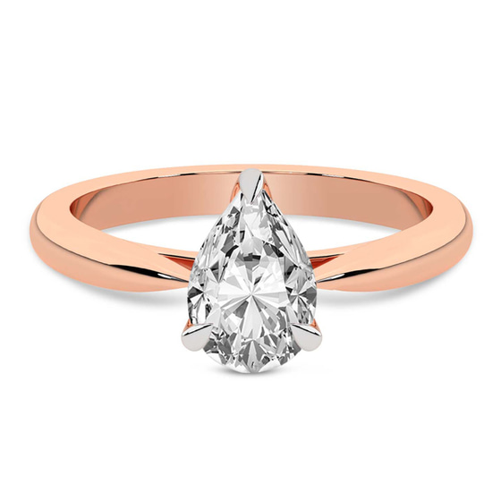 Azalea Classic Solitaire 1.5mm Lab Diamond Ring front view