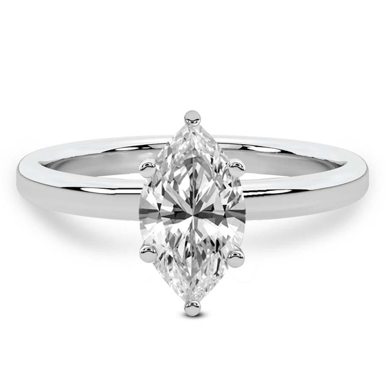Four Prong Solitaire 1.5mm Lab Diamond Ring front view