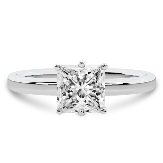 Six Prong Solitaire 1.5mm Lab Diamond Ring front view