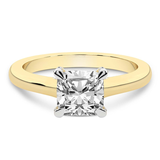 Agnes Criss cross Prong Solitaire 1.5mm Lab Diamond Ring front view