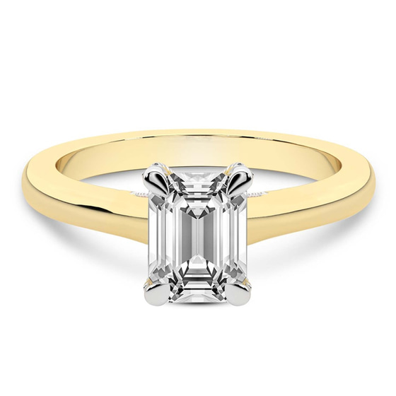 Agnes Criss cross Prong Solitaire 1.5mm Lab Diamond Ring front view