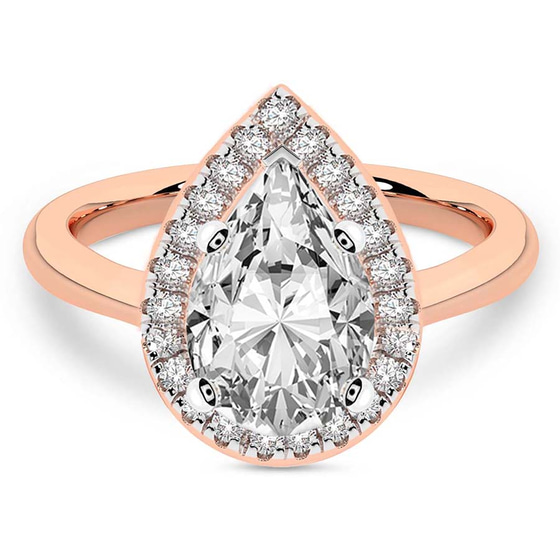 Harriet Halo 1.5mm Lab Diamond Ring front view