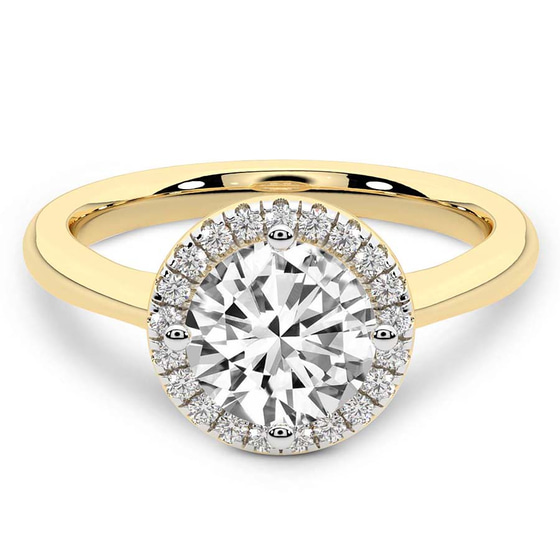 Harriet Halo 1.5mm Lab Diamond Ring front view