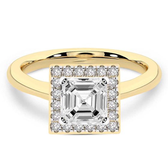 Harriet Halo 1.5mm Lab Diamond Ring front view