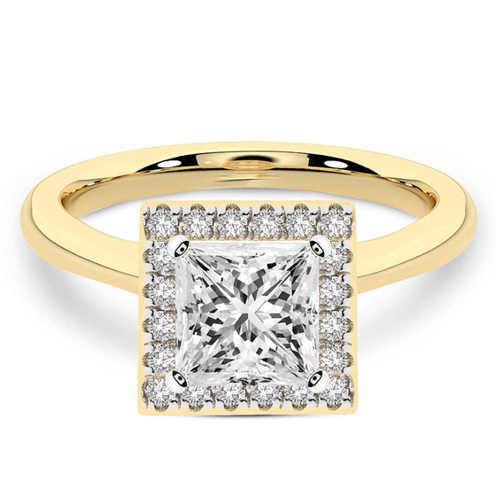 Harriet Halo 1.5mm Lab Diamond Ring front view