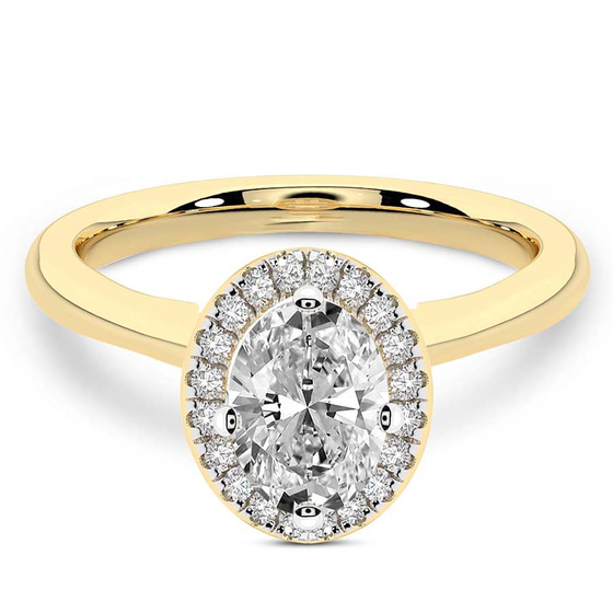 Harriet Halo 1.5mm Lab Diamond Ring front view