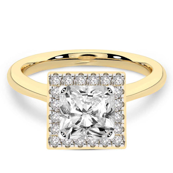 Harriet Halo 1.5mm Lab Diamond Ring front view