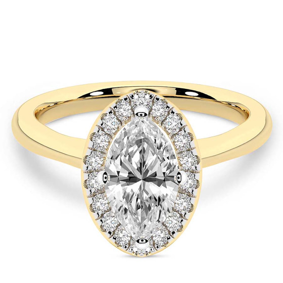 Harriet Halo 1.5mm Lab Diamond Ring front view