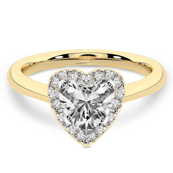 Harriet Halo 1.5mm Lab Diamond Ring front view