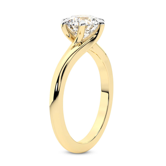Seraphina Twist Prongs Solitaire 1.5mm Lab Diamond Ring left view