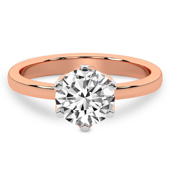 Blooming Petal Secret Halo Lab Diamond Ring front view