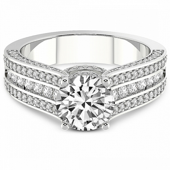 Idris Secret Halo Lab Diamond Ring